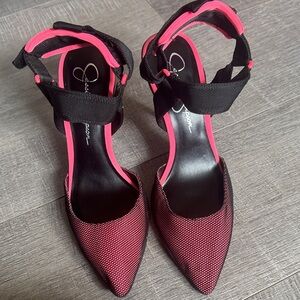 Elegant Pink and Black Women's Heels
